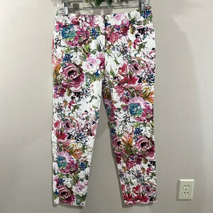 Liz Claiborne Floral Ankle Pants - Multicolor